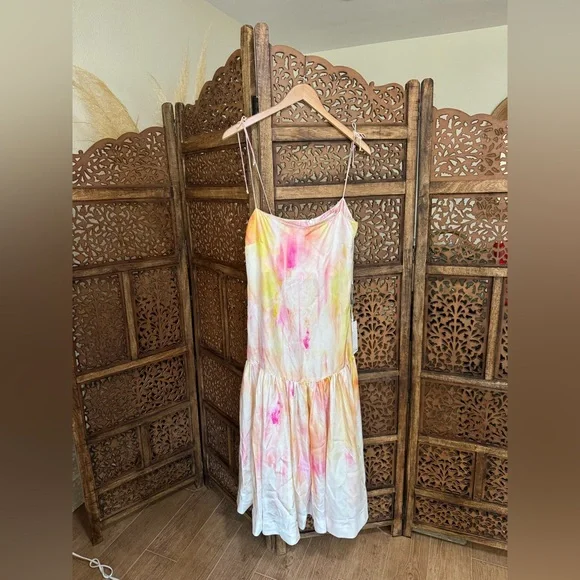 NEW NIB ZIMMERMANN Gathered Printed Silk-Satin Twill Midi Dress 2 - Picture 2 of 4